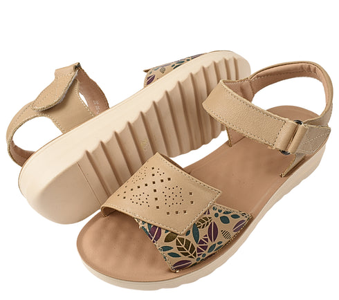 Sandale casual, dama, FORMAZIONE, 27-10 bej, piele naturala